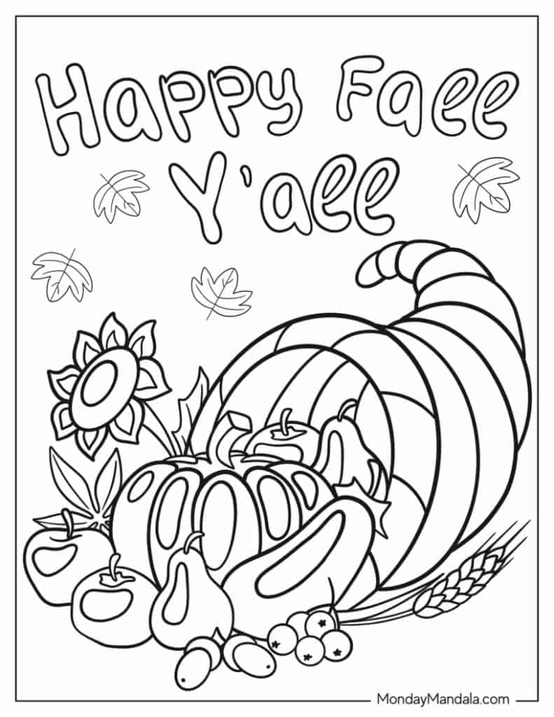 67 thanksgiving coloring pages (free pdf printables)